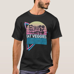 Camiseta Dieta à Base de Plantas Vegano Veganismo Retro Com