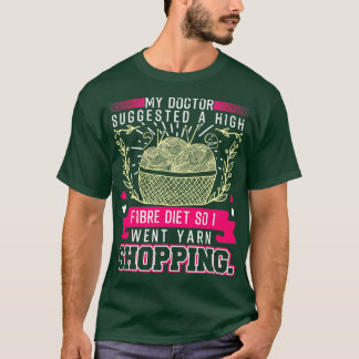 Camiseta Dieta Alta De Fibra Então Fui Comprar Fios