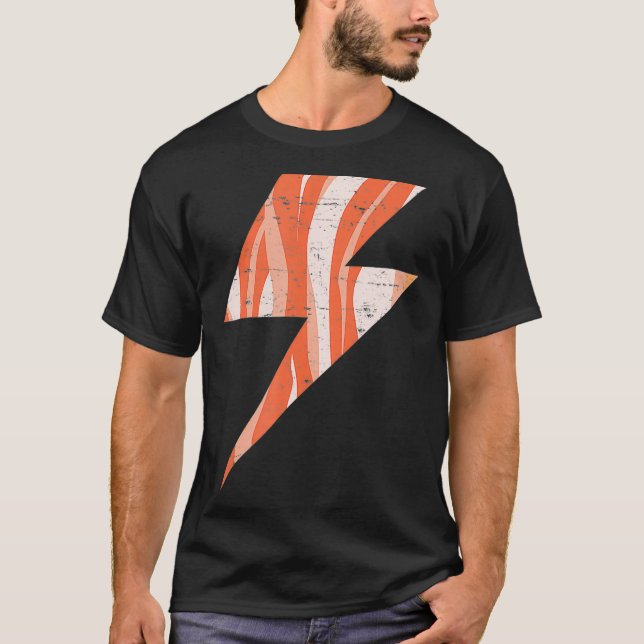 Camiseta Dieta Chocante de Bacon Lightning Bolt Keto T  (Frente)