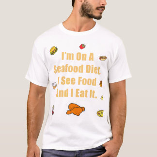 Camiseta Dieta de frutos do mar - Branco