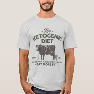 Camiseta DIETA KETOGENIC: Coma o auxílio Alzheimer gordo,