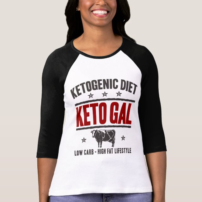 Camiseta DIETA KETOGENIC: Keto galão - Vida livre do (Frente)