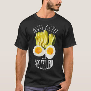 Camiseta Dieta Peso Perda Funny Keto Dieta Avo Keto Eggc