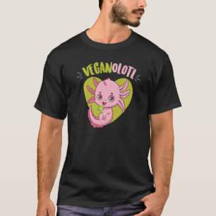 Camiseta Dieta Vegana de Axolote Fofo Veganolotl Alimentaç