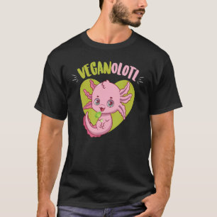 Camiseta Dieta Vegana de Axolote Fofo Veganolotl Baseada