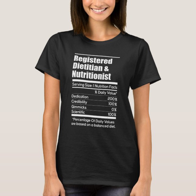 Camiseta Dietéticos Dieticianos E Nutricionistas Registrado (Frente)