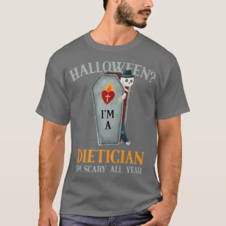 Camiseta Dieticiano Estou assustado o Hallowee Nutricionist