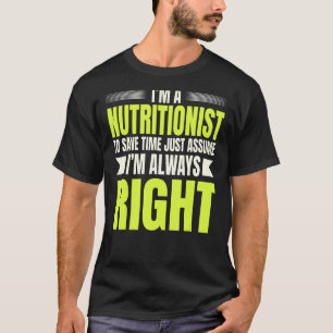 Camiseta Dieticiano Médico Nutricionista Presume que estou 