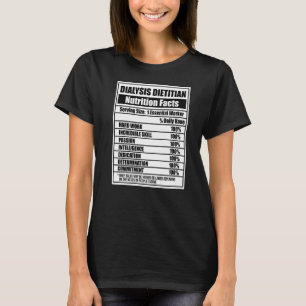 Camiseta Dietista Fatos Nutricionistas Dieta Gráfico