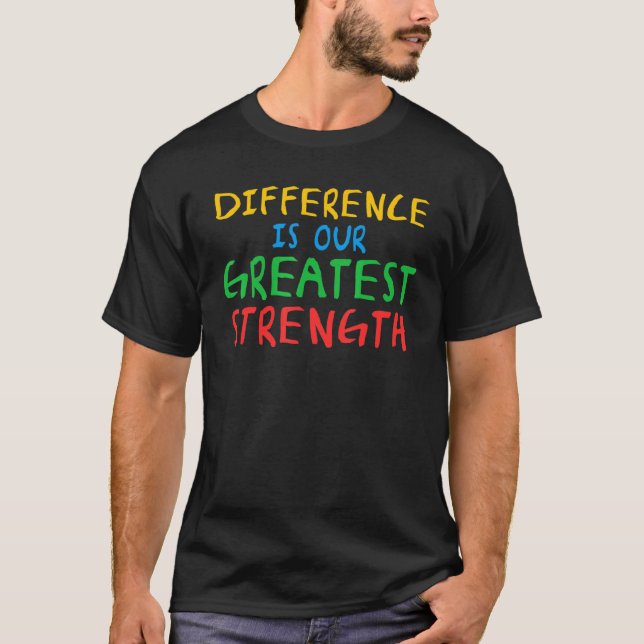 Camiseta Diferença É Nossa Maior Força  Conscientização da  (Frente)