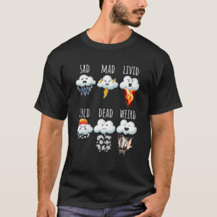 Camiseta Diferenças de Nuvens do Tempo Relatar Previsão do 