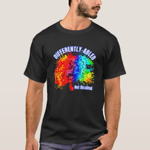 Camiseta Diferente Abled Neuro Diversity Autism Rainbow B