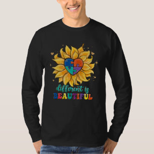 Camiseta Diferente é bonito Flor de Girassol de Conscientiz