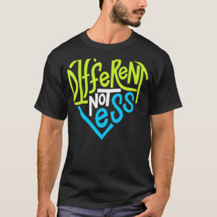 Camiseta Diferente Não Menos Autismo Coração Amor Autismo C