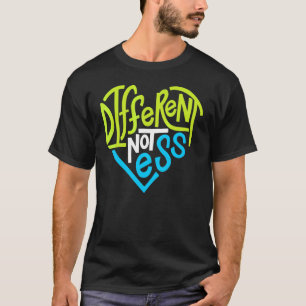 Camiseta Diferente Não Menos Autismo Coração Amor Conscient