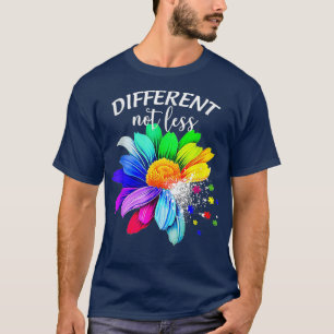 Camiseta Diferente Não Menos Autismo De Girassol Quebra-cab