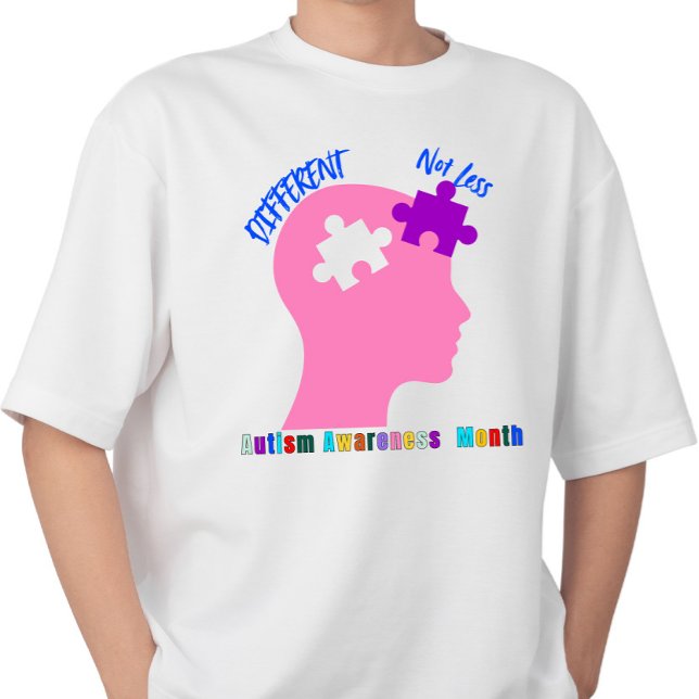 Camiseta Diferente não Menos - Consciência do Autismo (Criador carregado)