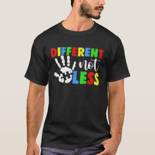 Camiseta Diferente Não Menos Mês de Conscientização do Auti