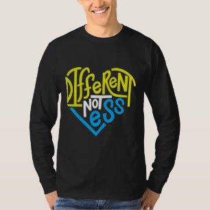 Camiseta Diferente Não Menos Para Suporte A Autismo