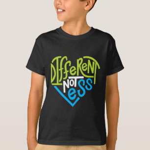 Camiseta Diferente Não Menos Para Suporte A Autismo
