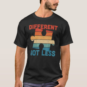 Camiseta Diferente Não Menos Retro Puzzle Conscientização d