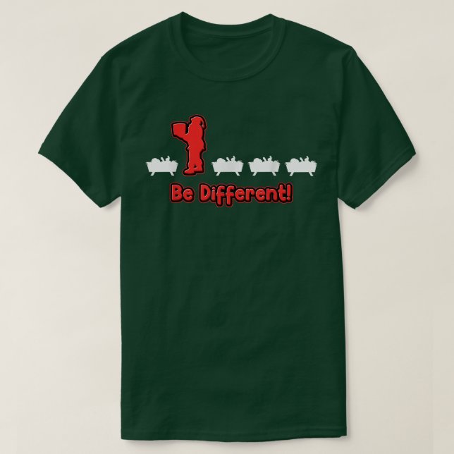 Camiseta diferente seja Christkind é diferente Papais noeis (Frente do Design)