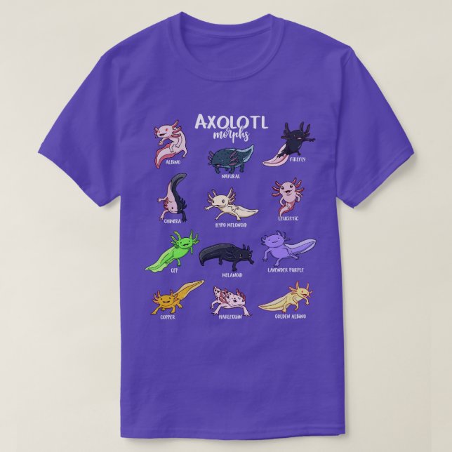 Camiseta Diferentes Tipos de Eixo Kawaii (Frente do Design)