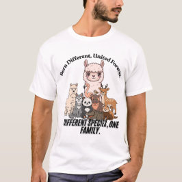 Camiseta Different Species One Family Animal Art