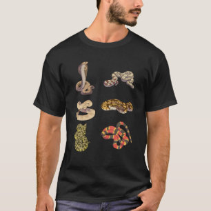 Camiseta Different Types Of Snakes For Snake Lovers