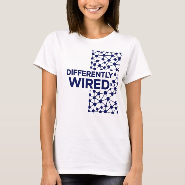Camiseta Differently Wired – Autism Awareness Month Blue (Frente)