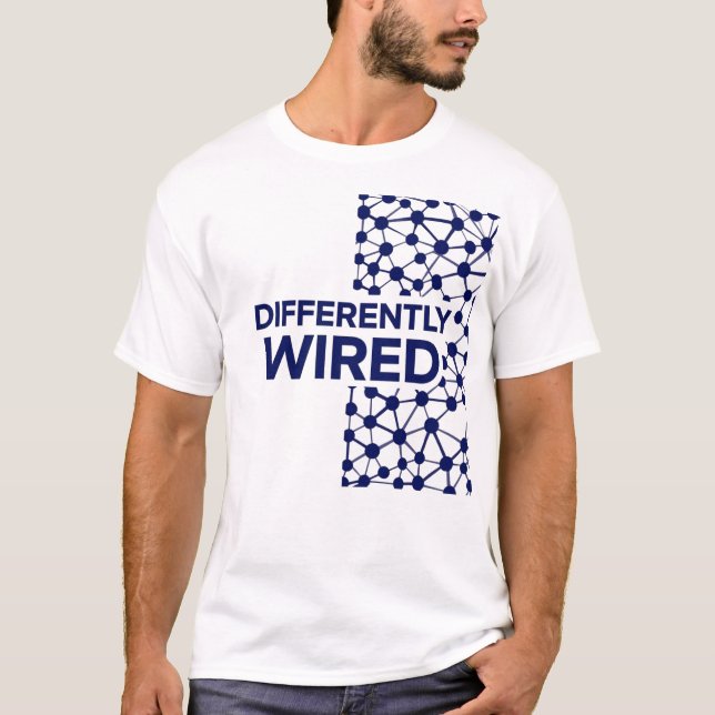 Camiseta Differently Wired – Autism Awareness Month Blue (Frente)