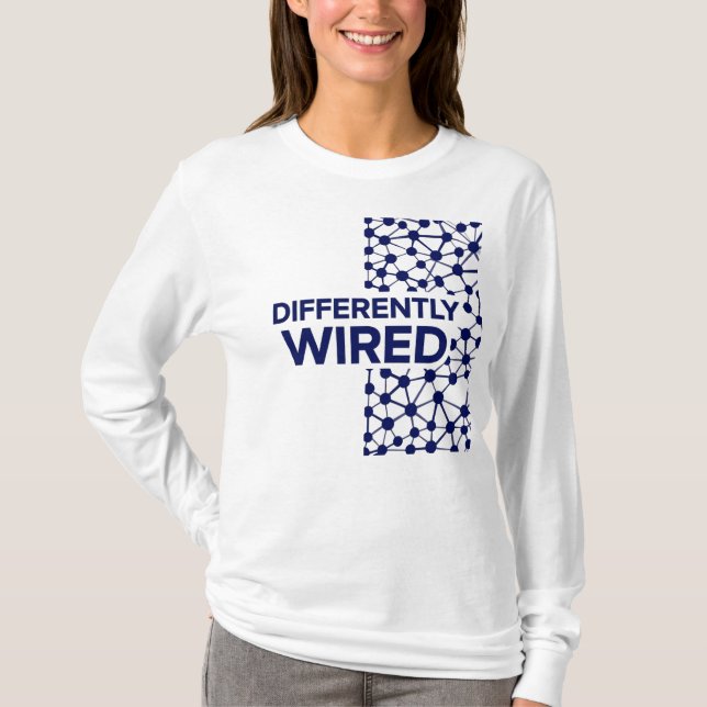 Camiseta Differently Wired – Autism Awareness Month Blue (Frente)