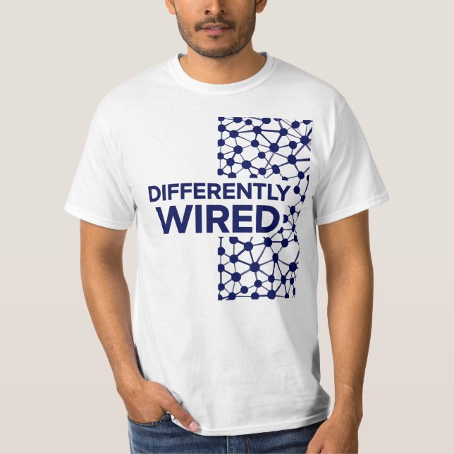 Camiseta Differently Wired – Autism Awareness Month Blue (Frente)