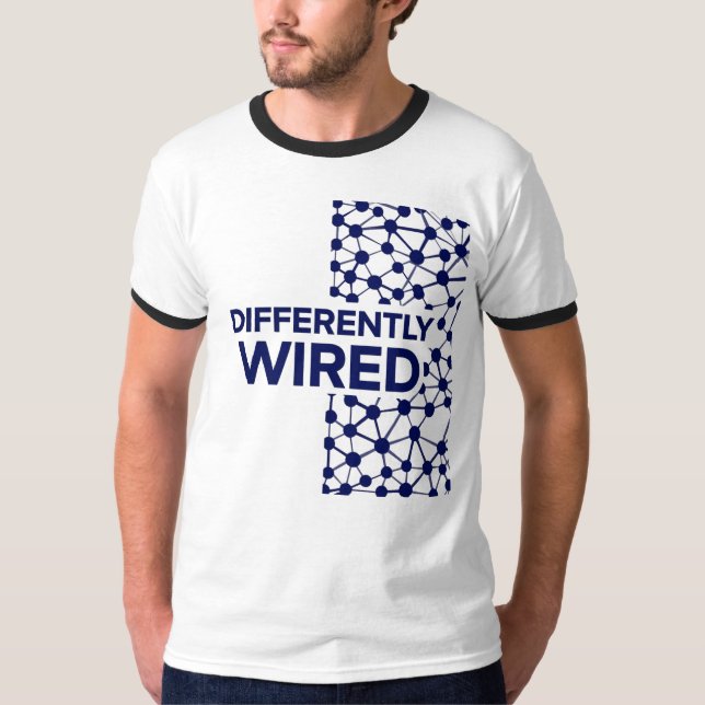 Camiseta Differently Wired – Autism Awareness Month Blue (Frente)
