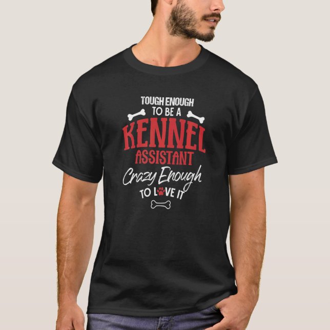 Camiseta Difícil Ser Assistente de Canil Frase de Citação (Frente)