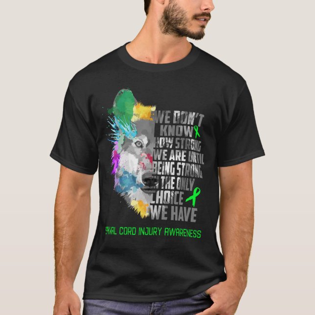 Camiseta Dificuldades na medula espinhal Sensibilização Fri (Frente)