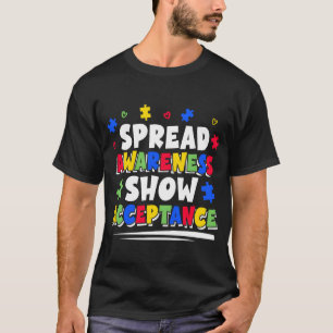 Camiseta Difundir Conscientização Mostrar Aceitação Conscie