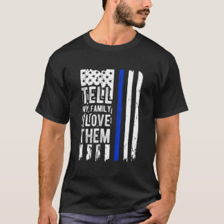 Camiseta Diga À Minha Família Que Eu Amo-Lhes Bandeira Amer
