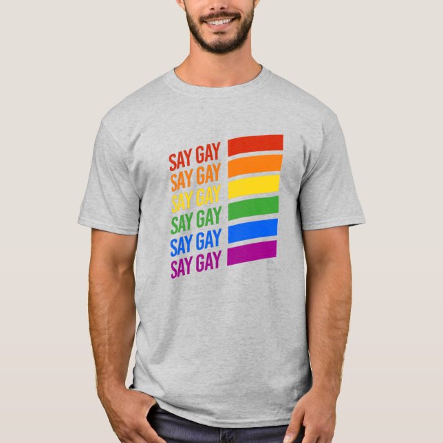 Camiseta Diga Arco-íris Gay (Frente)