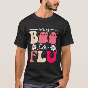 Camiseta Diga Boo Aos Nurs Fantasmas Da Flu Dia de as Bruxa