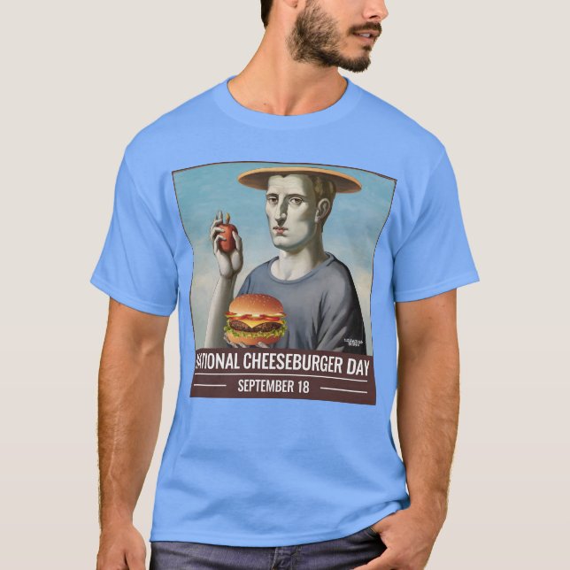 Camiseta Diga "Dia Nacional do Cheeseburger" (Frente)