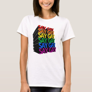 Camiseta Diga Gay Arco-íris 3D