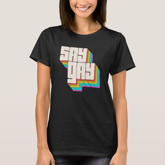Camiseta Diga Gay Florida Trans Orgulho gay Orud Lqbtq (Frente)