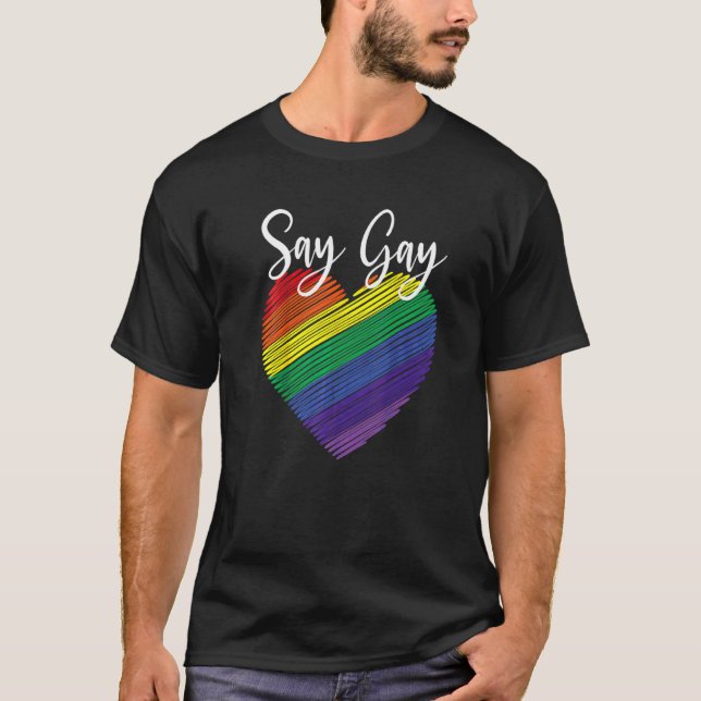 Camiseta Diga Gay Florida Trans Orgulho gay Orud Lqbtq (Frente)