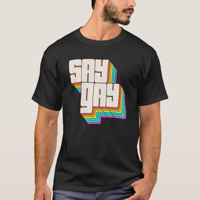 Camiseta Diga Gay Florida Trans Orgulho gay Orud Lqbtq (Frente)