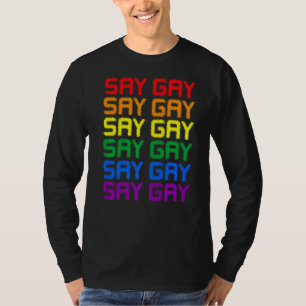Camiseta Diga Gay Lgbt Pride Lgbt Gay de Lgbt Suporte a Tra