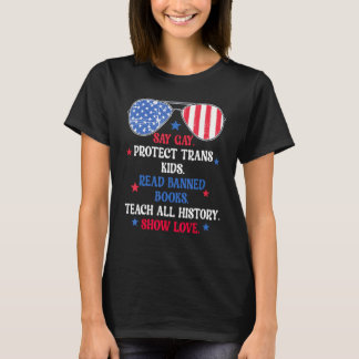 Camiseta Diga "Gay Protect Trans Kids" Leia Livros Banidos