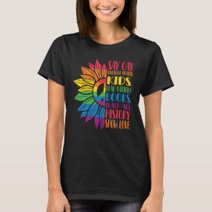 Camiseta Diga "Gay Protect Trans Kids" Lendo Orgulho de Liv