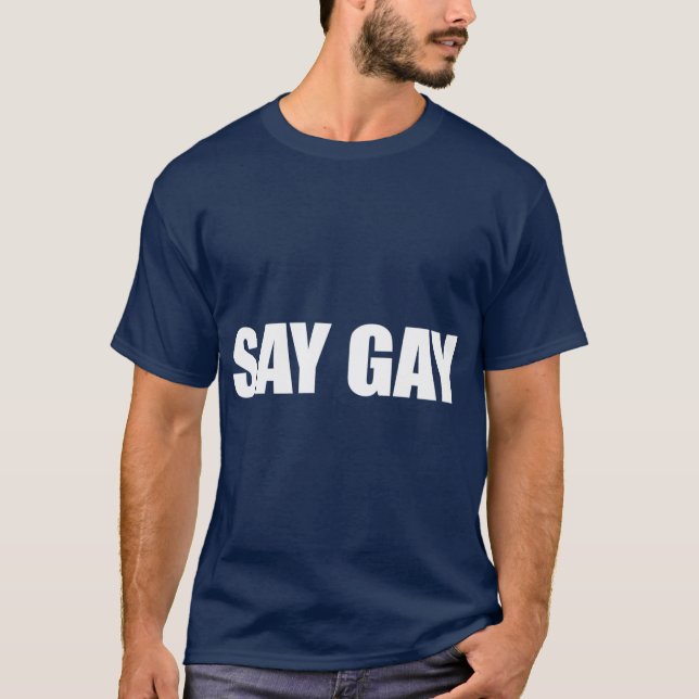 Camiseta Diga Gay Superdimensionado (Frente)