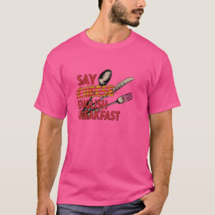 Camiseta Diga Inglês Café da Manhã British Iconic Comida Un